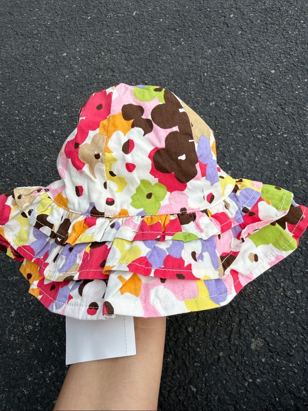 Gymboree Multi-Color Floral Ruffle Sun Hat